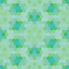 Kaleidoscopic low poly hexagon style vector mosaic background