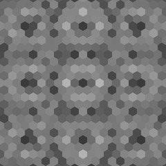Kaleidoscopic low poly hexagon style vector mosaic background