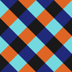 Blue Orange Chess Board Diamond Background Vector Illustration