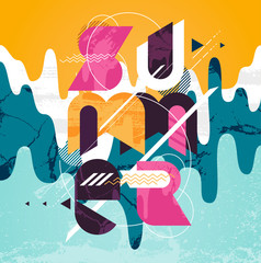 Summer colorful typographic poster