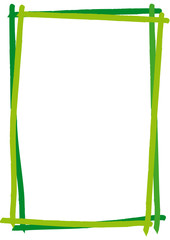 dekorativer gr&uuml;ner Rahmen mit Pinselstrichen 