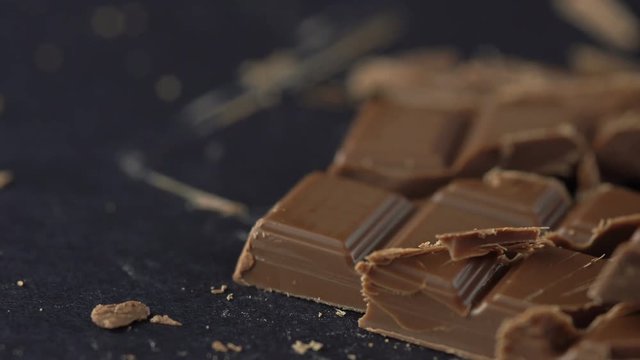 Mixed chocolate bar pieces
