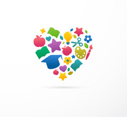 Education, learning, student and school icon