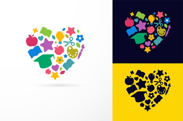 Education, learning, student and school icon