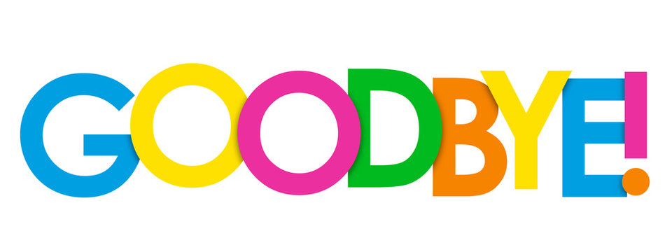 "GOODBYE" Overlapping Letters Vector Icon