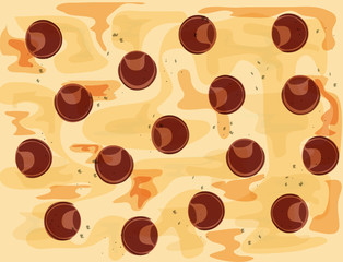 pizza cartoon background vector EPS10