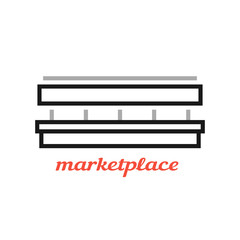 simple black marketplace sign