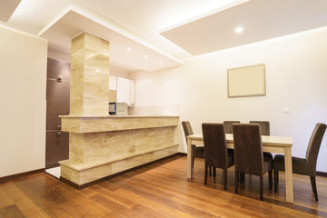 Interior of a guest house kitchen