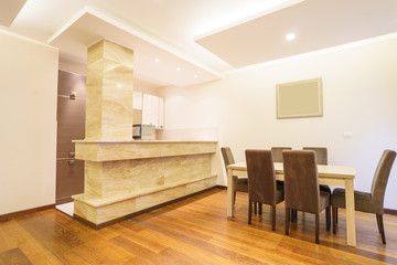 Interior of a guest house kitchen