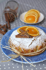 Torta morbida arancia e cannella