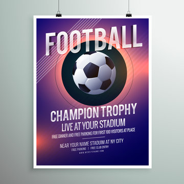 football championship trophy flyer brochure template