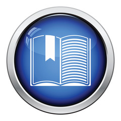 Icon of Open book with bookmark