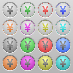 Obraz premium Yen sign plastic sunk buttons
