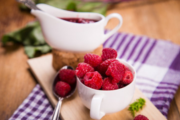 fresh ripe raspberry