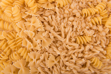 different types of delicious pasta