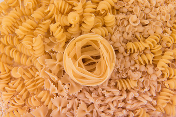 different types of delicious pasta