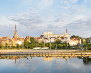 Panorama starego miasta w Szczecinie,Polska - obrazy, fototapety, plakaty