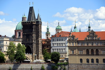 Prague City, Charles Bridge and around view, Czech Republic