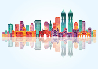 Mumbai skyline silhouette. Vector illustration - 115055776