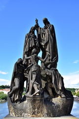 Fototapeta premium Prague City, Charles Bridge and around view, Czech Republic