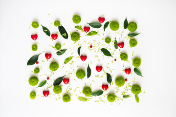 Pattern with petals of chrysanthemum flowers.