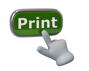 Hand pressing green print button