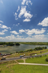 Confluence of two rivers