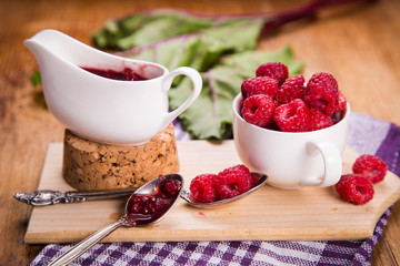 fresh ripe raspberry