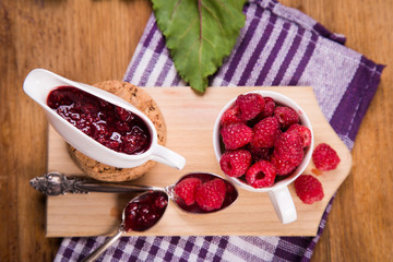 fresh ripe raspberry