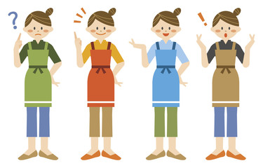 Housewife various expressions