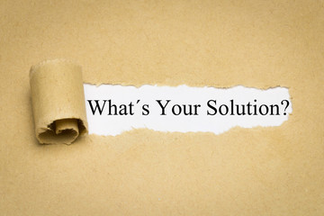 What´s Your Solution