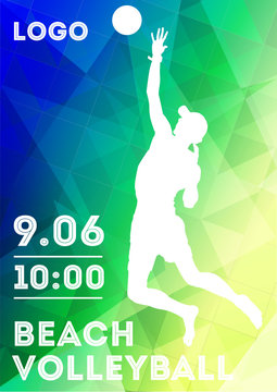 Beach volleyball. Poster.