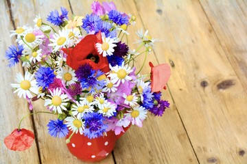 Wildblumenstrauß - Grußkarte - Sommerblumen
