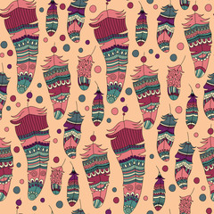 seamless pattern with feather - 115058375