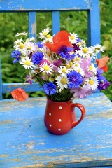 Wildblumenstrauß - Grußkarte - Sommerblumen