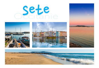 Carte postale de Sète, Languedoc en Occitanie, France