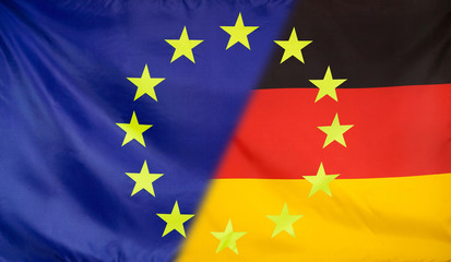 European Flag merged with Germany Flag