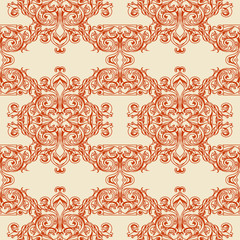 Traditional Arabic ornament seamless. Floral Ornamental pattern. Vector background