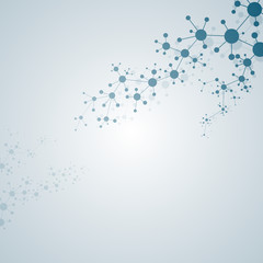 Structure molecule of DNA and neurons. Abstract background. Medicine, science, technology. Vector illustration for your design