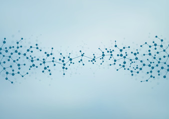 Structure molecule of DNA and neurons. Abstract background. Medicine, science, technology. Vector illustration for your design