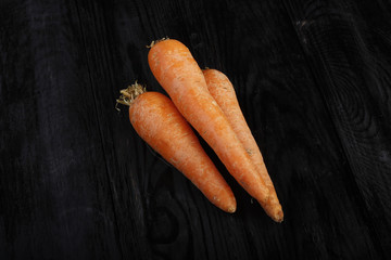 carrot on wooden background 
