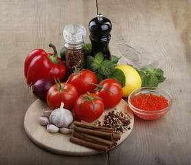 vegetables and spices