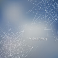 Structure molecule of DNA and neurons. Abstract background. Medicine, science, technology. Vector illustration for your design