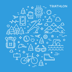 Line round concept for triathlon