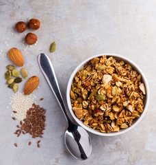 Bowl with granola