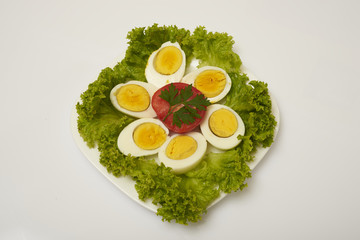 salad with boiled eggs