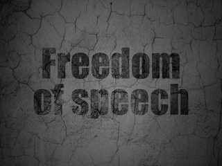 Politics concept: Freedom Of Speech on grunge wall background