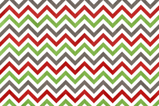Watercolor green, dark red and grey stripes background, chevron. © perekotypole