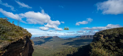 Wall murals Three Sisters Sky walk in Blue Mountains national park.