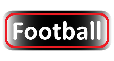 Long icon red black football inscription